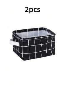 1pc Christmas Mini Underwear Storage Box, Linen Fabric Storage Box, Desktop Organizer, Cosmetic Storage Basket, Underwear Storage Basket, Autumn/Winter Fabric Storage Box, Multi-Functional And Practical, Suitable For Year-End Gifts, Halloween Costumes, Socks And Wardrobe Storage, Foldable - Multicolor - View 12