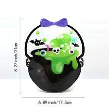 Halloween Shaped Hand‑Held Gift Bag, Teen Party Supply, Transparent Stand‑Up Trick Or Treat Storage Gift Bag - Multicolor - View 6
