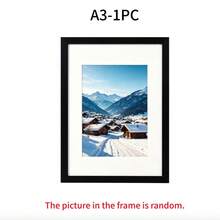1/2/3pcs Black Wooden Photo Frames, Commemorative Photo Frames, Suitable For Any Decor Style And Photo Theme, Gift And Holiday Decoration 30x40cm Picture Frame, A4 (With Stand) Certificate Frame, A3 Poster Picture Frame, Home Decor Accessories - Black - View 30