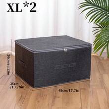 Foldable Storage Box With Zipper Lid, Handled Storage Cube Basket For Closet Clothes Organization - Multicolor - View 16