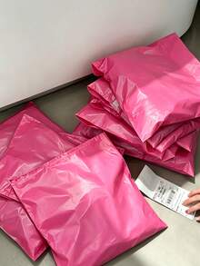 10/20pcs Rose Red Polyethylene Courier Bags, M L XL Mixed Sizes, Self-Adhesive Seal Mailing Bags - Multiple Styles - View 3