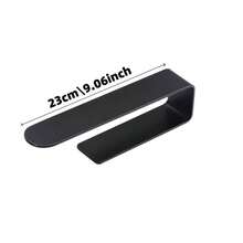 Nordic Minimalist U-Shaped Wall-Mounted Towel Rack, Drill-Free Bathroom Towel Bar, Kitchen Dishcloth & Hand Towel Storage Rack, Black Square Hanging Rack, Space-Saving Wall Shelf, Suitable For Bathroom Vanity And Kitchen - Black - View 2