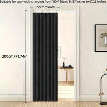 1pc Foldable Louvered Windproof Partition Curtain, Includes Hooks And Storage Strap, Suitable For Living Room, Bedroom And Kitchen, Easy Care Design, Bedroom Partition Curtain, Moisture-Proof, Easily Achieve Home Privacy - Door Curtain - View 21