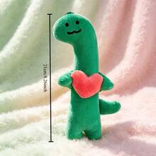 line friends Green Dinosaur Plush Doll Keychain, Cute Cartoon Bag Charm Pendant, Soft Stuffed Figure Accessory, Fan Collection Gift, Birthday Gift, Kids Holiday Party Small Present - Multicolor - View 2