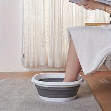 Foldable Space-Saving Sink Basin - Durable Plastic, Portable Folding Washbasin For Home, Dorm, Camping - Modern Oval Design, Multi-Purpose, Easy To Store And Clean, Portable Washing Machine - One Size - View 9