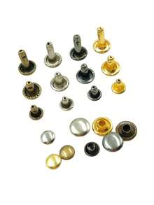 360/180 Sets Leather Rivets, Leather Rivet Kit, 4 Colors 3 Sizes Leather Rivets And Snaps For Leather Crafts, Clothing, Shoes, Leather Boots, Bags, Decoration (Gold, Silver, Bronze And Gunmetal) - Multicolor - View 7