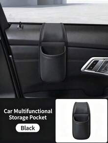 1pc Car Multi-Function Storage Pocket, Car Door Side Cup Holder, Car Seat Organizer Bag, Car Interior Phone Holder, Bluetooth Earphone Data Cable Lipstick Cosmetic Storage Bag, Car Side Storage Mini Trash Can, Car Storage Essential - Multicolor - View 16