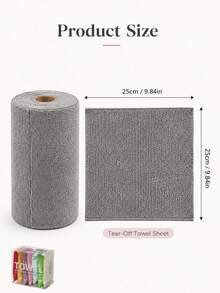 Reusable Microfiber Towel Roll, Individually Wrapped, Tear-Off Design, Strong Water Absorption & Quick Drying Kitchen And Bathroom Cleaning Cloth, Suitable For Outdoor, RV And 50+ Environments - A - View 5