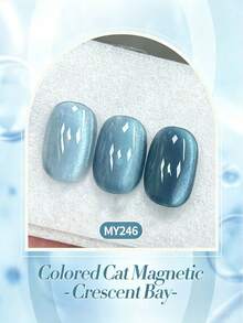 BORN PRETTY 10ml Glass Cat Magnetic Gel Polish Options UV LED Nail Gel Crescent Bay Soak Off DIY Manicure For Party Daily Nail Design - Baby Blue - View 3
