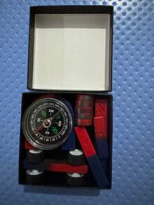 Gift Set Magnetic Toys Including [Outdoor Compass, U-Shaped, Long Strip, Magnetic Car And Multiple Magnetic Rings] U-Shaped Strip-Shaped Round Magnetic Blocks Toy, Magnetic Physics Science Experiment Supplies, Teaching Magnetic Experiment Set - Red and Blue - View 15