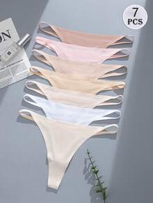 7 pcs Set Baju Renang Bikini Thong Seksi Lembut Warna-warni untuk Wanita, Hadiah Natal dan Halloween - MultiWarna - View 2