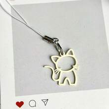 1pc Hollow Cat Phone Chain Pendant, Fresh Girly Phone Chain, Simple Versatile Phone Decoration, Universal USB Drive Exquisite Small Pendant - Multicolor - View 10