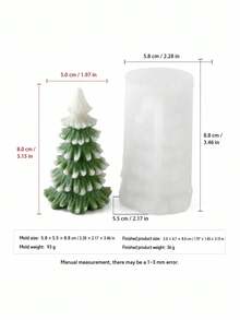 Christmas Tree Silicone Candle Mold, Realistic Pine Needle Christmas Tree Sculpture Mold, DIY Aromatherapy Candle Plaster Diffuser Stone Epoxy Resin Holiday Christmas Table Decor Craft Mold - Christmas Tree Mold - View 13