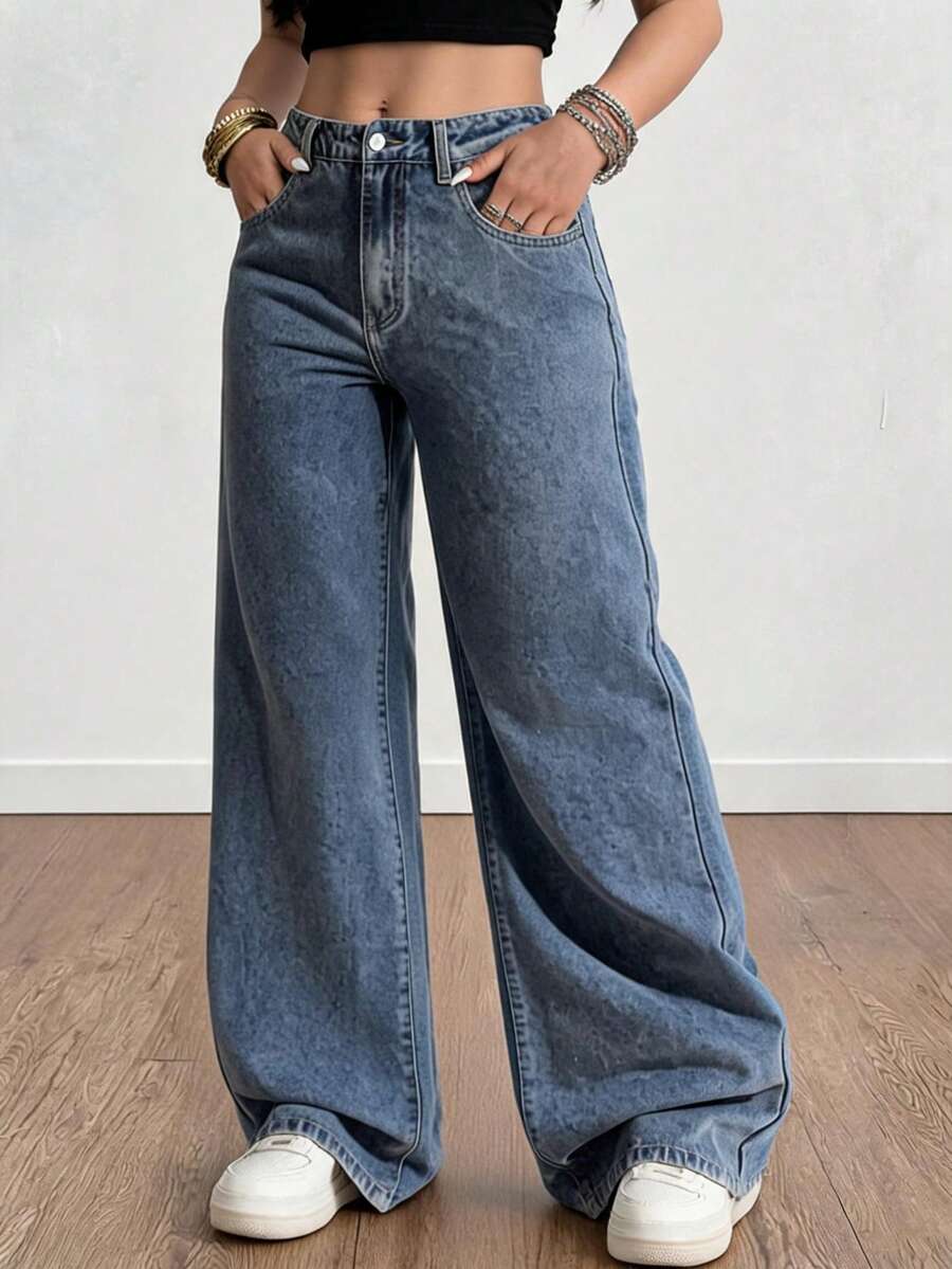 Women Jeans - EL040 Blue - View 1