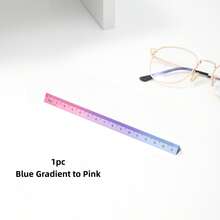 1pc/4pcs Gradient Transparent Acrylic Triangle Ruler, 15cm Colorful Transparent Three-Scale Straight Ruler, Minimalist Aesthetic Measuring Stationery, Suitable For Students, Office, Planner Enthusiasts And Craft Lovers - Ruler - View 9