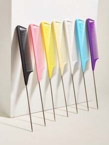CHIGO 30/12/10/1pc Set Professional Straight Comb/Sectioning Comb/Parting Comb/Stainless Steel Straight Comb/Anti-Static Comb: Multi-Functional Comb, Suitable For Normal Hair, Create Candy-Colored Hairstyles, Perfect For Hairstylists, Halloween, Christmas Gift For Girls - Multicolor - View 15