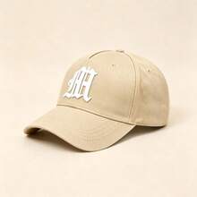 1pc Men Gothic MH Letter Embroidered Baseball Cap Adjustable Fashion Hat For Hiking Casual Street Party Travel Daily Outdoor Wear - Multicolor - View 4