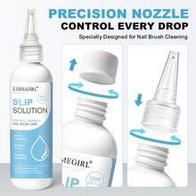 LIMEGIRL 120ml Larutan Pelicin Kuku untuk Poly Gel, Perawatan Kuas & Cairan Pembentuk Gel untuk Ekstensi Kuku Gel & Akrilik, Mudah Digunakan, Ramah untuk Pemula - Baby Blue - View 3