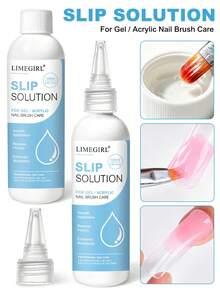 LIMEGIRL 120ml Larutan Pelicin Kuku untuk Poly Gel, Perawatan Kuas & Cairan Pembentuk Gel untuk Ekstensi Kuku Gel & Akrilik, Mudah Digunakan, Ramah untuk Pemula - Baby Blue - View 1