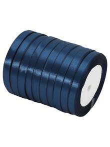 1 Roll Satin Ribbon, 25 Yards, For Gift Wrapping, Flower Bouquet, Cake Packaging, Bowknot, Bookmarks, Festival Party Decoration, Decoration Ribbon Valentine Day - Navy Blue - View 3