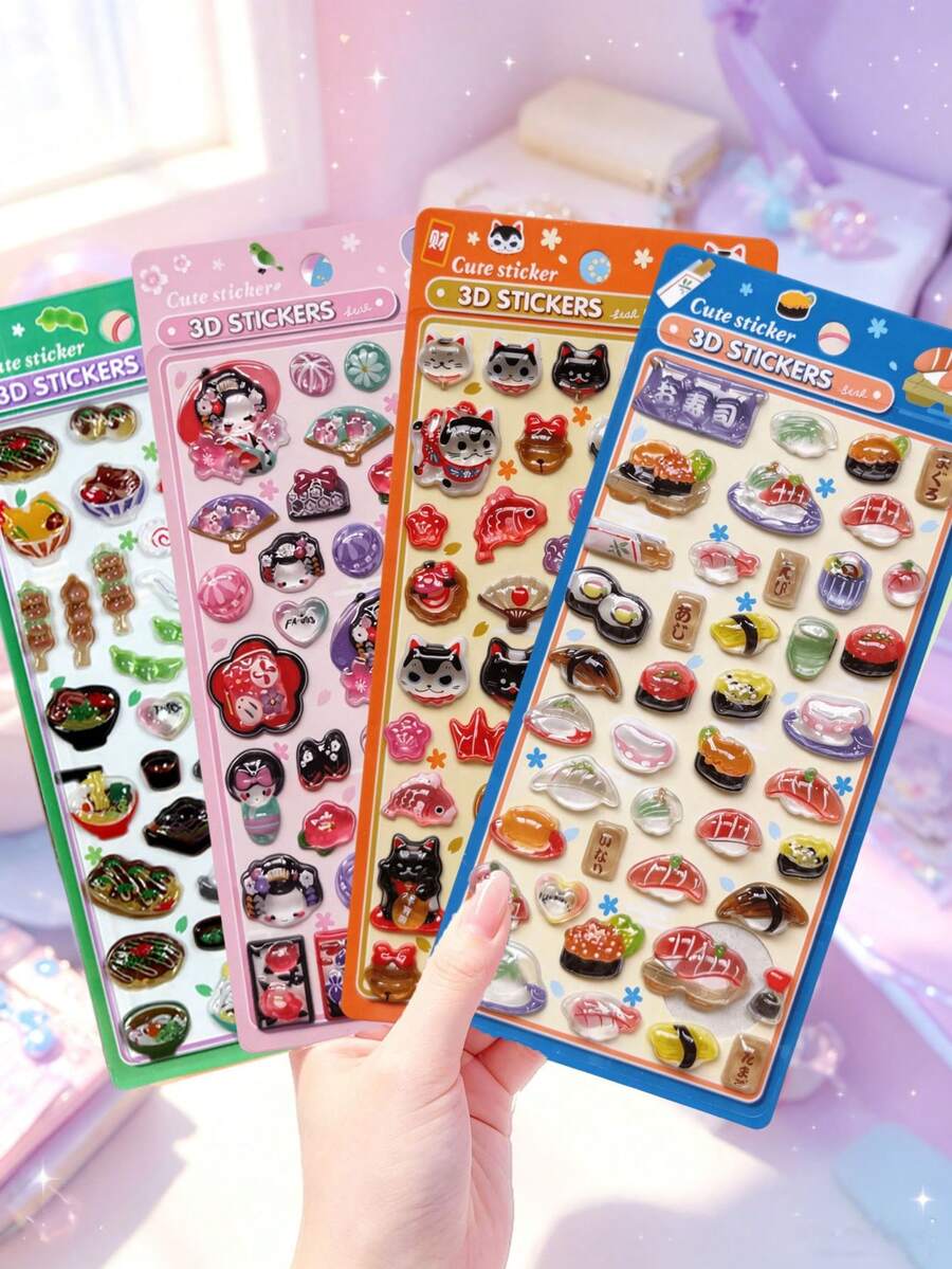 Cute Planner Stickers Japanese Sushi Food Stationery Craft Supplies Lifestyle Decorative DIY Elements Creative Design