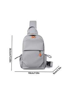 2026 Men's Fashion Chest Bag, Lightweight Outdoor Crossbody Shoulder Bag, Multi-Functional Bag - Grey - View 6