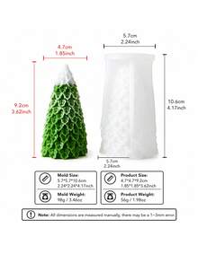 Christmas Tree Silicone Candle Mold, Realistic Pine Needle Christmas Tree Sculpture Mold, DIY Aromatherapy Candle Plaster Diffuser Stone Epoxy Resin Holiday Christmas Table Decor Craft Mold - Christmas Tree Mold - View 16