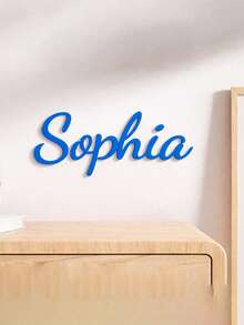 1pc Customized Creative Letter Design Decorative Craft, Personalized Wooden Name Sign, Bohemian Style Wall Decor, Custom Cursive Letter Plate, Available In 15/20/30/40/50cm And Multiple Colors, Suitable For Home, Bedroom, Living Room, Wedding And Housewarming Gift - Multicolor - View 7