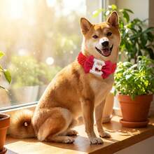 1pc Pet Red Letter Butterfly Bow Hairband Small And Medium Sized Dog Diamond Set Letter Collar Holiday Photo Dress Up Headwear Accessories - Multicolor - View 7