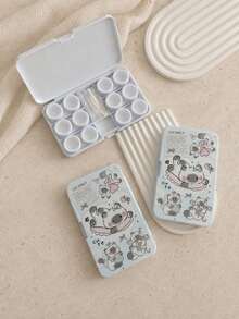 eyekan 6 Pairs Contact Lens Storage Case With Mirror, Portable Lens Organizer With Applicator Tools, Suitable For Clear And Colored Contact Lenses, Compact Travel Care Kit For Daily Use - Multicolor - View 6