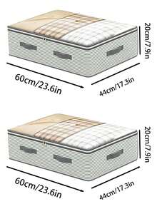 Transparent Large Capacity Storage Bag With Flip Lid And Handle, Portable Hand-Carry Design, Fits Under Bed Or On Top Of Wardrobe To Increase Storage Space; Suitable For Storing Clothes, Apparel, Quilts And Bedding; Storage Room Organization And Clothing Storage Box, Essential For Home, Travel And Dormitory - Multicolor - View 8