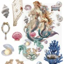 8pcs Mermaid Legend Stickers For Decorating Planner, Diary, Scrapbook, Notebook, Luggage, Envelope, Greeting Card, Tablet, Water Bottle - Mermaid Legend - View 3