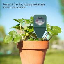 Soil Moisture Meter Tester, Suitable For Indoor/Outdoor Garden, Farm, Lawn, Potted Plants, Succulents, Soil Measurement Instrument With Easy-To-Read Pointer Dial (5.6 Inch) K8BQ - Green - View 5