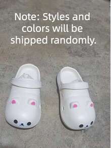 San-X 2026 Summer Girls' Casual Bear Hollow Perforated Slip-On Sandals, Non-Slip, Odor-Resistant, Cute Closed-Toe Outdoor Slides For Women - Multicolor - View 9