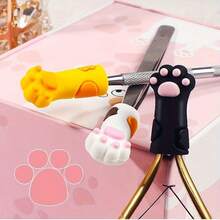 1/6/18Pcs Silicone Pliers Protective Covers - Creative Cute Cat Paw Shaped Small Scissors And Tweezers Protective Covers - Nail Salon Tools And Accessories - Multicolor - View 9