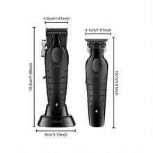 Kemei Professional Hair Clipper Set, Wireless Hair Cutting Tool Kit, Zero Gap T-Blade Trimmer, 11 Limit Combs, USB-C Rechargeable Men's Hair And Beard Trimmer, Home Salon Grooming Gift - Multicolor - View 3