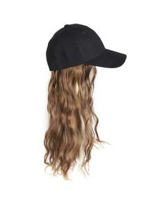 Topi Baseball Wanita dengan Wig Keriting Panjang, Aksesori Rambut Praktis Satu Bagian yang Cocok untuk Pemakaian Sehari-hari dan Aktivitas Luar Ruangan. - MultiWarna - View 9