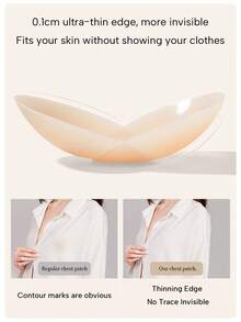 12pcs/Pack Unisex Silicone Nipple Covers With Gift Box, Invisible Adhesive Breast Pads, Seamless Nipple Concealer, Suitable For Daily Commute, Sports, Fitness, Backless Dresses - 6.5cm - View 2
