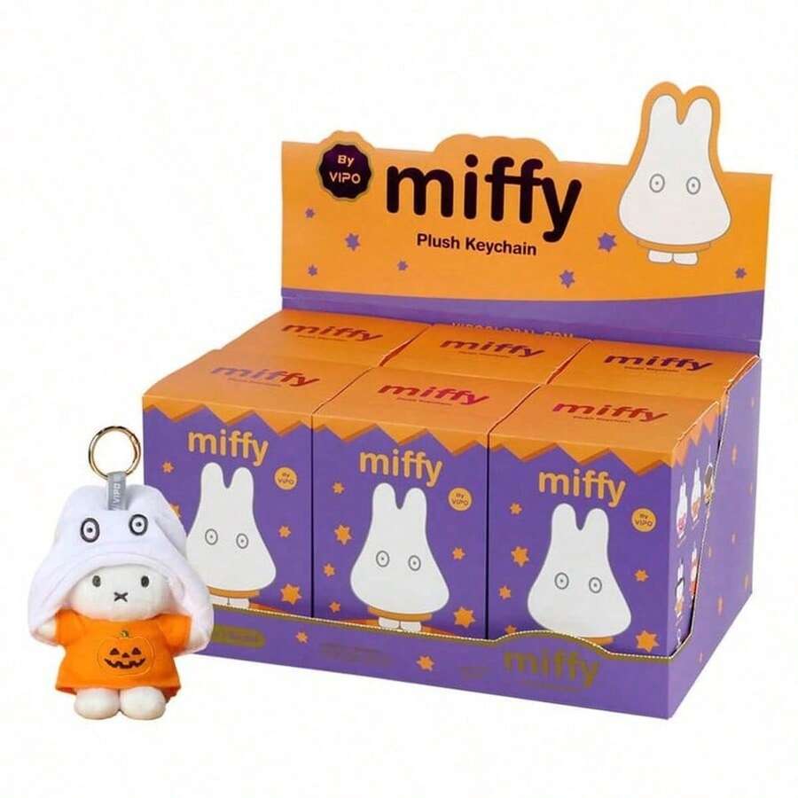 Miffy 兔子毛絨盲盒吊飾-隨機款式可愛日系鑰匙圈包包掛飾,收藏玩具禮物,適合粉絲、青少年與成人 - 彩色 - 查看 1