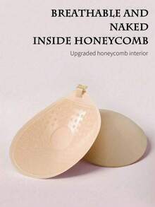 1pc Round Cup Push-Up Invisible Adhesive Bra, Adjustable Straps, Suitable For Camisole And Backless Dress - Multi-color - View 4