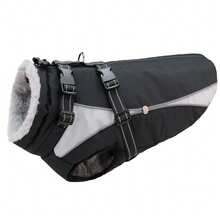 Small Dog Winter Jacket With Built-In Chest Straps, Fleece-Lined For Warmth, Reflective High Neck Design, Suitable For Cold Weather Dog Snow Clothing - Black - View 19