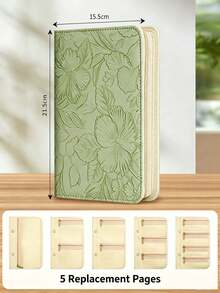 1pc/3pcs Elegant Embossed Floral PU Leather Jewelry Organizer Book, Book-Shaped Rectangular Design, Multi-Layer Detachable Zipper Pockets, Classified Storage, Portable Jewelry Storage Folder, Suitable For Travel, Bedroom Vanity And Daily Use - Multicolor - View 14