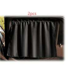 1/2/4pcs Black Matte Mesh Car Sun Shades With Suction Cups, Thickened Fabric For Heat Insulation And UV Protection, Adjustable Privacy, Lightweight And Breathable, Easy Installation, Suitable For Sedan, SUV And MPV - Sunshade Curtain - View 14