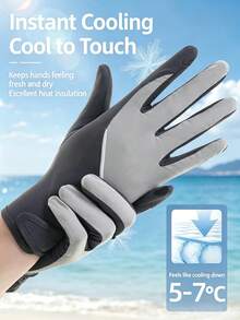 1 Pair Women's Ice Silk UV Protection Gloves, Anti-Slip, Touchscreen Compatible, Thin Summer Style For Driving, Cycling And Electric Scooter - A - View 7