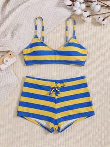 Women's Bikini Halter Tie 2-Piece Swimsuit Set, Fresh & Sexy Beach Vacation Style, 2026 Spring/Summer - Multicolor - View 3