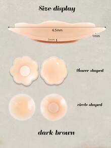 12pcs/Pack Unisex Silicone Nipple Covers With Gift Box, Invisible Adhesive Breast Pads, Seamless Nipple Concealer, Suitable For Daily Commute, Sports, Fitness, Backless Dresses - 6.5cm - View 7