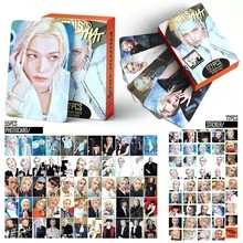 asmodee 127 قطعة بطاقات وملصقات سلسلة الألبوم الجديد STRAY/K1DS THIS&THIS للأعضاء الكاملين، بطاقات صور عالية الدقة مزدوجة الجانب، بطاقات تهنئة أساسية للمعجبين مزدوجة الجانب، 127 قطعة (55 بطاقة + 72 ملصق صغير) - متعدد الألوان - مشاهدة 11