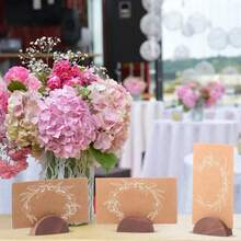 1/6/12pcs Table Number Holders, Wedding Table Number Holders, Semi-Circular Table Card Holders, Suitable For Office, Poster, Photo, Menu, Banquet, Christmas Party, Restaurant, Store, Wedding And Various Event Decorations. - Multicolor 1 - View 5