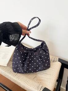Y2K Style Sweet Polka Dot Mini Bucket Bag, Sweet Mini Bucket Bag, Casual Minimalist Small Tote Bag, Daily Shopping Shoulder Bag - Multicolor - View 6