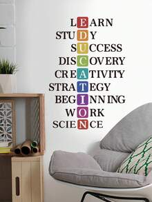 Inspirational English Slogan Butterfly Wall Sticker, Self-Adhesive Removable Waterproof PVC Material, Bedroom, Study, Office Atmosphere Decor Wall Decal - Wall Stickers - View 7